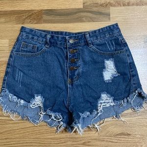 Distressed Jean Shorts